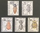 FRAYX103-07U - Timbres Taxe Insectes Coléoptères (I) Set Of 5 Used Stamps 1982 - France YT YX 103-07 - Marche Da Bollo