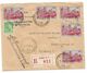 (C14)- Y&T N°449 X5 +414 -LETTRE RECOMMANDEE PARIS AFFRANCHISSEMENTS=>ALLEMAGNE 1939 TARIF DU 01/12/1938 0.20F EN TROP?? - Storia Postale