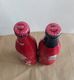 AC - COCA COLA HEARTH ILLUSTRATED SUGARLESS & ORIGINAL TASTE SHRINK WRAPPED 2 EMPTY GLASS BOTTLES & CROWN CAPSES & C - Bouteilles