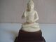 Ancien Statuette Bouddha En Ivoire Hauteur 9,5 Cm - Arte Asiatica