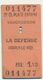 Ticket 2eme Classe Place Entière Vaucresson => La Défense Marly Le Roi 1969 - Europe