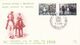 B01-173 BELG.1968 1474 1475 1476 & 1477 FDC ( LiegeBruxelles )   Patriotique Serie Patriottische Serie 3.5€ - 1961-1970