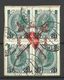 RUSSLAND RUSSIA 1918 Michel 114 Romanov Mit Revolutionary OPT Revolutionsaufdruck As 4-block O - Unused Stamps