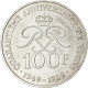 Monnaie, Monaco, Rainier III, 100 Francs, 1989, SUP, Argent, Gadoury:MC164 - 1960-2001 New Francs