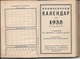 Calendar KA000024 - Professor's Book Yugoslavia 1935 - Grand Format : 1921-40