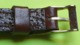 Delcampe - BRACELET Pour Montre Ancienne - Cuir Brun - Boucle Argentée - Taille 12 - Longueur Total 16.5 Cm - NEUF De Stock - 1950 - Watches: Old