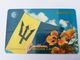 BARBADOS   $40-  Gpt Magnetic     BAR-14A  14CBDA  BARBADOS FLAG       NEW  LOGO   Very Fine Used  Card  ** 2886** - Barbades