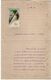 VP17.234 - 1898 - Lettre Illustrée Papier Gaufré Double Page Avec Découpi Fleurs & Oiseau - Melle J. PRIGNAULT à FOUDON - Animals