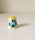 Thimble FLORAL Gzhel Hand Painted Made Solid Porcelain Russian Ethnic Souvenir - Thimbles