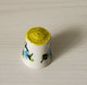 Delcampe - Thimble FLORAL Gzhel Hand Painted Made Solid Porcelain Russian Ethnic Souvenir - Thimbles