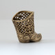 Delcampe - Thimble High BOOT Open Work Solid Brass Metal Russian Style Sewing Collectible - Ditali Da Cucito