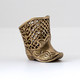 Delcampe - Thimble High BOOT Open Work Solid Brass Metal Russian Style Sewing Collectible - Ditali Da Cucito