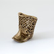 Delcampe - Thimble High BOOT Open Work Solid Brass Metal Russian Style Sewing Collectible - Ditali Da Cucito