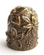 Thimble FLOWERS Decor Lotus Solid Brass Metal Russian Style Souvenir Collection - Ditali Da Cucito