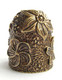 Delcampe - Thimble FLOWERS Decor Lotus Solid Brass Metal Russian Style Souvenir Collection - Ditali Da Cucito