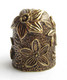 Delcampe - Thimble FLOWERS Decor Lotus Solid Brass Metal Russian Style Souvenir Collection - Ditali Da Cucito