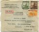 CONGO BELGE LETTRE PAR AVION DEPART NIZI 23-10-45 POUR LA FRANCE - Lettres & Documents