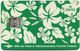 French Polynesia - OPT - Motif Paréo (Green) - SC5 SB, Glossy Finish, Cn. C41043825 Red Embossed, 60Units, Used - Französisch-Polynesien