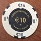 56 LA TRINITÉ-SUR-MER CASINO GROUPE PARTOUCHE JETON DE 10 EURO CHIP COINS TOKENS GAMING - Casino