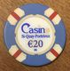 22 SAINT QUAY PORTRIEUX CASINO JETON 20 EUROS CHIP COINS TOKENS GAMING - Casino