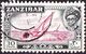 ZANZIBAR 1957 QEII 30c Carmine-Red & Black SG363 Fine Used - Zanzibar (...-1963)