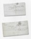 2 Lettres De PARIS Documents MONGALVY Directeur Des Diligences Messageries P/ Valencienne AN 5 Et AN 9 - 1701-1800: Precursori XVIII