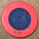 34 PALAVAS LES FLOTS CASINO JETON DE 10 NOUVEAUX FRANCS N° 410 CHIP TOKENS COINS - Casino