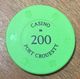 56 PORT CROESTY CASINO JETON DE 200 FRANCS CHIP TOKENS COINS GAMING - Casino