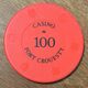 56 PORT CROESTY CASINO JETON DE 100 FRANCS CHIP TOKENS COINS - Casino