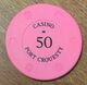 56 PORT CROESTY CASINO JETON DE 50 FRANCS CHIP TOKENS COINS GAMING - Casino