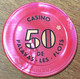 34 PALAVAS LES FLOTS CASINO JETON DE 50 FRANC N° 0039 CHIP TOKENS COINS - Casino