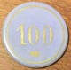 13 CENTRAL CLUB MARSEILLE JETON DE CASINO DE 100 FRANCS N° 42 CHIP TOKENS COINS GAMING - Casino