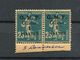 !!! CILICIE, PAIRE DU N°92 (25C SEMEUSE SURCH 1 PIASTRE) S RENVERSE NEUVE ** - Unused Stamps