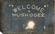 Muskogee, Okla., $3000 Electric Welcome Arch (1910s) Bratton RPPC Postcard - Muskogee