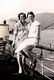 Photo Originale Duo De Pin-Up Sur Un Bateau De Croisière Le " R.S. Rotterdam " En 1928 &légende Dos - Pin-ups