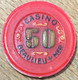 06 BEAULIEU-SUR-MER CASINO JETON DE 50 FRANCS CHIPS TOKENS COINS GAMING - Casino