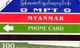 MYANMAR. Myanmar Year 1996. Phone Card. 100 U. MM-MPT-0003. (001) USED - Myanmar (Burma)