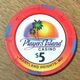 USA MARYLAND PLAYERS ISLAND CASINO CHIP $ 5 JETON TOKENS COINS GAMING CLOSED FERMÉ - Casino