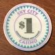 ÉTATS-UNIS USA NEW MEXICO ACOMA PUEBLO SKY CITY CASINO CHIP $ 1 JETON TOKENS COINS GAMING - Casino