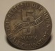 GETTO 5 MARK 1943 LITZMANNSTADT GERMAN COIN MONETA GHETTO EBREI JUDE JUIFE Auschwitz JUDE EBREI GERMANY - Colecciones