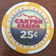 ÉTATS-UNIS USA COLORADO BLACK HAWK CANYON CASINO INDIAN CHIP 25 C JETON TOKEN COIN CLOSED FERMÉ - Casino