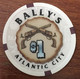 ÉTATS-UNIS USA NEW JERSEY ATLANTIC CITY BALLY'S CASINO CHIP 1$ JETON TOKENS COINS - Casino