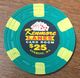 USA WASHINGTON KENMORE LANES CARD ROOM CASINO CHIP $25 JETON TOKENS COINS - Casino