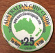 AUSTRALIE AUSTRALIAN CHIP GUIDE 2010 CASINO CHIP $ 25 JETON TOKEN COIN LTD 100 EXEMPLAIRES - Casino