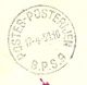 Brief Met Stempel BRUXELLES Op 15/04/1950 Naar "Soldaat" Met Stempel POSTES-POSTERIJEN / B.P.S. 9  !!! - Marcas De La Armada