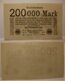1923  GERMANIA REPUBBLICA DI WEIMAR BANCONOTE TEDESCA  200000  MARK GERMANY BANKNOT BILLET DE BANQUE ALLEMAND - 2 Millionen Mark