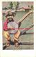 313097-Black Americana, JI Austen No 207, Happy Days, Boy Sitting On Fence Playing Banjo - Black Americana