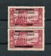 !!! LIBAN, PAIRE DU N°100 VARIETE SURCHARGE REPUBLIQUE PARTIELLE NEUVE ** - Unused Stamps