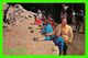 COLORADO SPRINGS, CO - PEOPLES FEEDING CHIPMUNKS AT BEAUTIFUL SEVEN FALLS -  THE A. B. HIRDCHFELD PRESS - - Colorado Springs