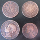 Italie + Royaume De Sardaigne - 4 Monnaies : 5 Centesimi 1826 L Et P, 10 Centesimi 1911, 5 Centesimi 1918 - Collections